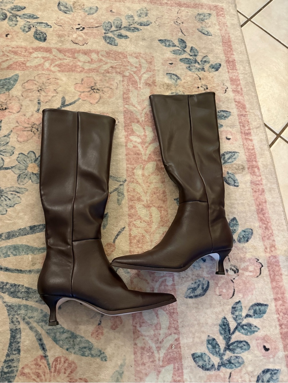 Vici Dark Brown Knee-High Heeled Boots